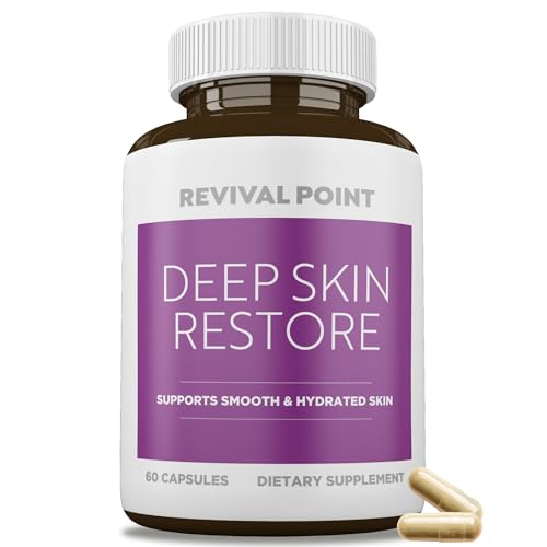 Deep Skin Restore- Advanced Dermal Repair Complex to Boost Firmness, Hydration, & Elasticity? Vegan Collagen Builder & Skin Supplement with 6 Clinically Proven Ingredients? 60 Capsules