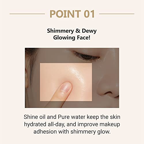 ETUDE Glow On Base Hydra 30ml (21AD) | All-in-One Makeup Hydration Glowing Base with a Long-Lasting Effect and Dewy Finish | Korean Makeup