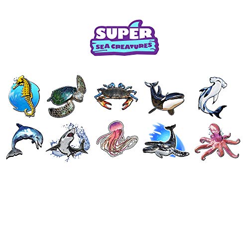 Abacus Brands Sea Creatures AR Tattoos - Magic Augmented Reality Hologram Temporary Tattoos Come to Life with Smart Phone - 4D for Kids