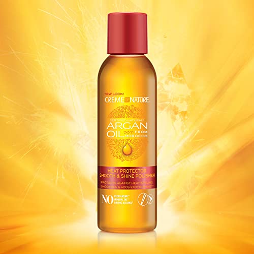 Creme of Nature Argan Oil for Hair, Smooth & Shine Hair Polisher, Argan Oil of Morocco for Anti Frizz Control, 4 Fl Oz (Pack of 2)