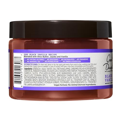 Carol's Daughter Black Vanilla Moisture Sulfate Free Shampoo, Moisture & Hold Jelly Hair Gel, Hair Style Kit, 2 Products