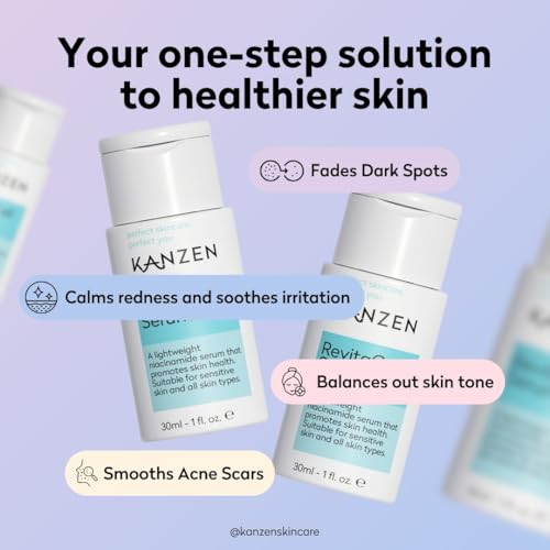 Kanzen Skincare RevitaCell Niacinamide Serum 30ml - 1fl oz ? Skin Serum for Blemishes, Pore Refining & Even Skin Tone with Vitamin B3