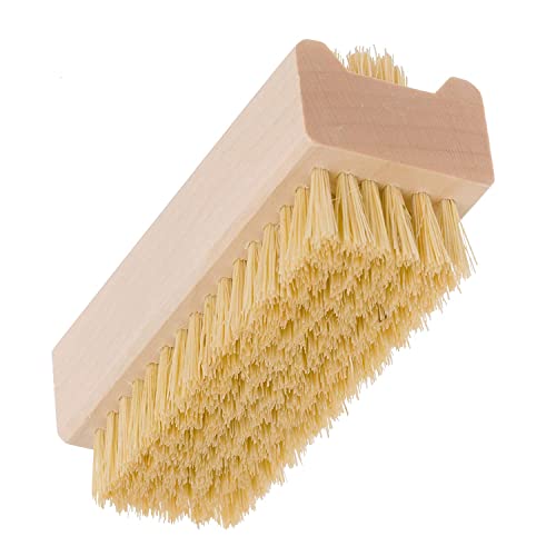Redecker Tampico Fiber Nail Brush with Untreated Maple Wood Handle, Set of 2, 3-3/4 Inches