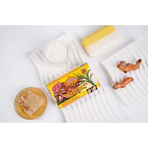 ASANTEE Rice Milk & Turmeric Soap Bar - Luxurious Body Soap for Soft, Clear, and Radiant Skin - Scent Long-Lasting (Pack of 1)