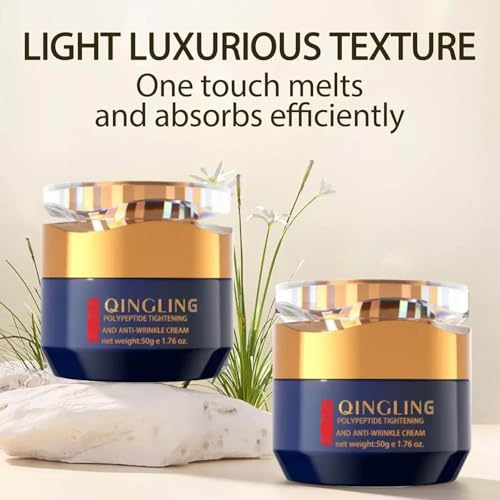 Qingling Face Cream, Qingling Wrinkle Removal Cream, Quinglin Polypeptide Tightening and Anti-Wrinkle Moisturizer, Face & Neck & Eye Lotion 3-In-1 (1)
