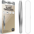 DUROX Precision Tweezers for Eyebrows ? Slant Eyebrow Tweezers for Women and Men, Made of Stainless Steel with Fine Slant Tips for Eyebrow and Hair Removal