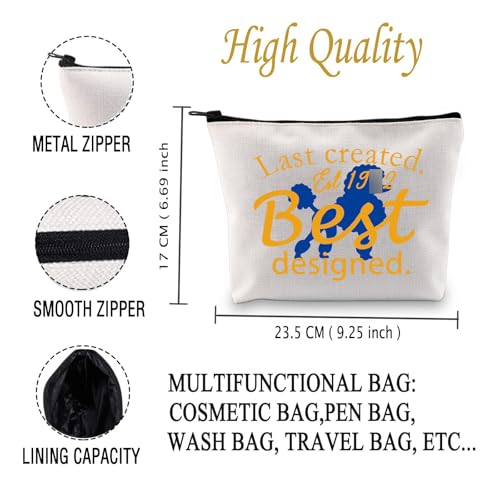 JXGZSO Sorority Makeup Bag Gift Last Created Est Yellow and Blue Gift (Last Created B)