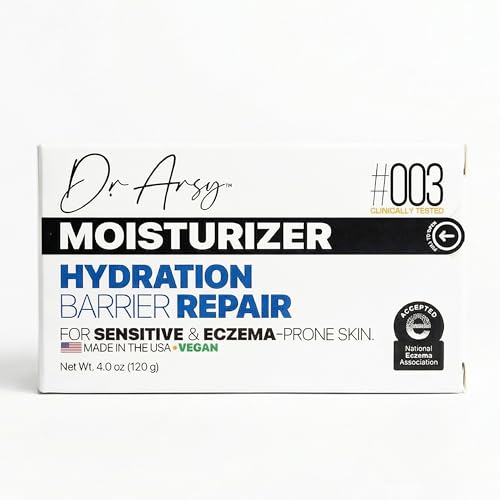 Face Moisturizer #003 ? Hydrating Barrier Repair Face Cream for Dry Sensitive & Eczema Prone Skin ? Fast Absorbing Fragrance Free Non-Greasy Non-Comedogenic Moisturizer ? Made in USA ? 120 g
