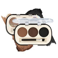 3 Colors Eyebrow Makeup Kit,Long Lasting Brow Palette,Eyebrow Filler Powder with Brow Brush,Professional Brow Contour Palette,Creates Natural Brows