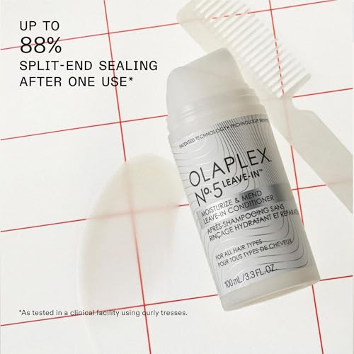Olaplex N¨¬. 5 Leave-In Conditioner: Moisturizes & Mends Split Ends | Reduces Breakage & Repairs, Protects Damaged Hair | For Coily, Curly, Straight, and Wavy, Stocking Stuffers, 100 mL / 3.3 Fl Oz