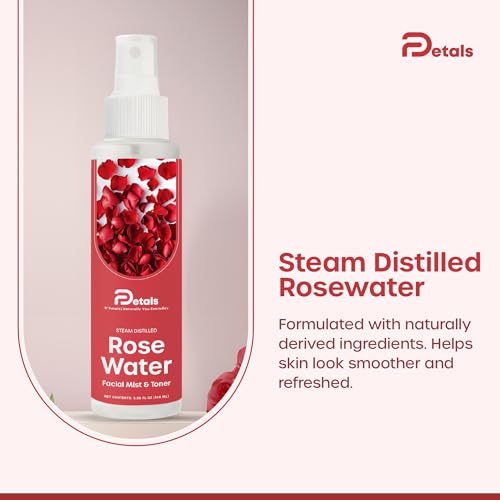 Steam Distilled Rose Water Spray and Toner, 3.38 fl Oz