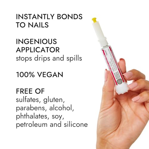 Beauty Secrets Drip & Clog Proof Nail Glue (3 Pack) Bundled with Nail File Black Cushion Medium Coarse 180/100 Grit by Beauty Secrets
