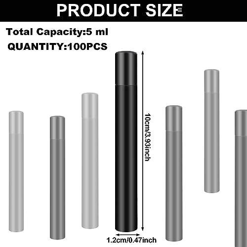 OBANGONG 100 Pack Mini Spray Bottles 5ml Plastic Refillable for Perfume, Essential Oil, Travel, Party, Outdoor