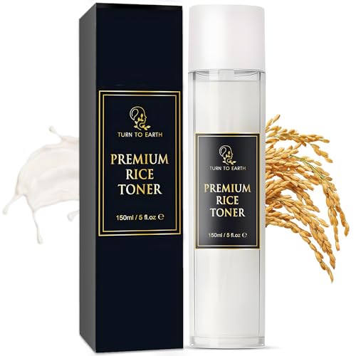 Rice Toner from Korean Rice, Milky Toner for Glowing, Hydrated Skin, Increased Collagen Production, Moisture Barrier for Glass Skin, Fragrance Free 5 Fl Oz