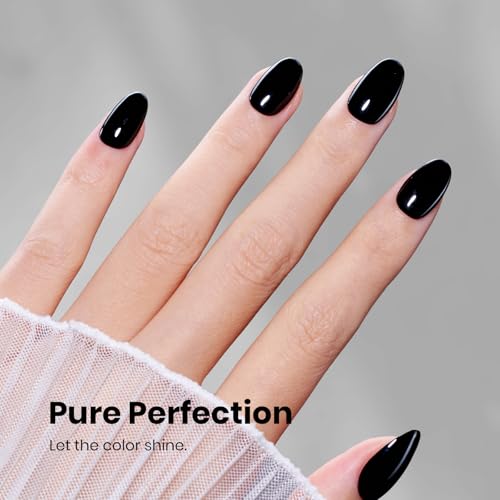 Beetles Black Gel Nail Polish 10ml Classic Black Color Gel Polish Soak off UV Led Lamp Needed Manicure Salon DIY Home Gift for Women Inkwell