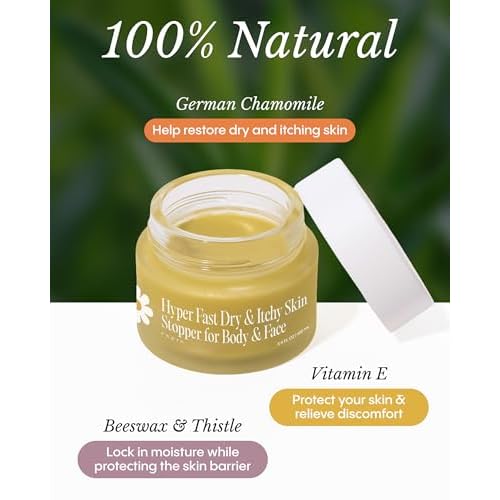 FR¨ªYA Organics | Calming Relief Balm for Red Itchy Flaky Skin | Blue Chamomile & Thistle for Chronic Dryness | Soothes Irritation Redness & Discomfort | Face & Body Moisturizer | Natural | 100ml