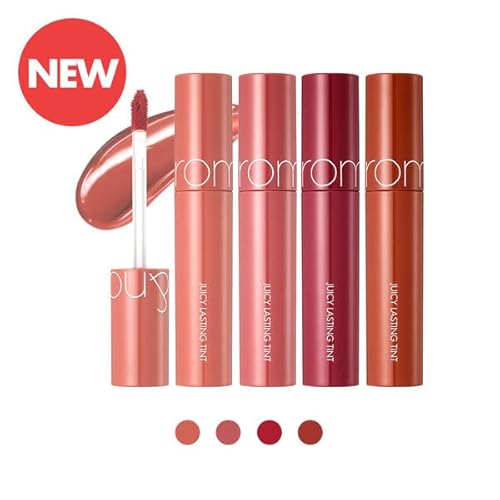 rom&nd Juicy Lasting Tint #12 Cherry Bomb - K-Beauty Vibrant Red Lip Stain for Pure, Glossy, Long-Lasting Hydration & Effortless Natural Radiance