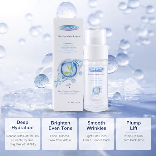 100% Plant-Based Squalane Oil ? Bio-Fermented Skin Barrier Repair Serum, Anti-Aging Moisturizer, Non-Greasy Hydration for All Skin Types