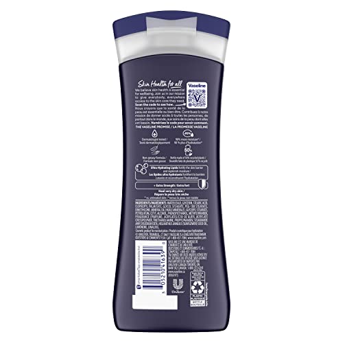 Vaseline Lotion for Men Extra Strength 3-in-1 for Face, Hands & Body + Original Lip Therapy for Dry Lips with Petroleum Jelly (3 Piece Set)