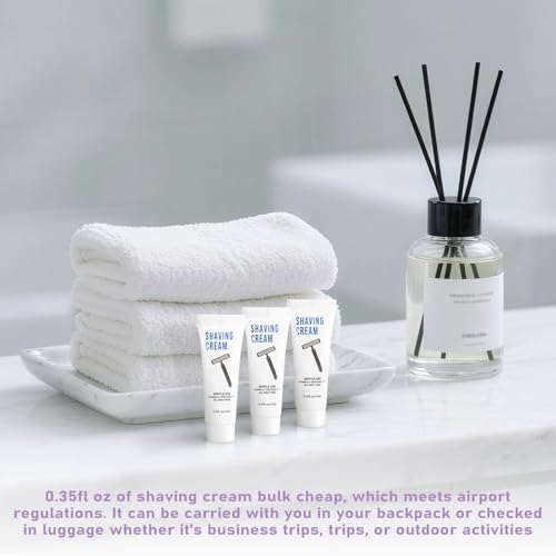 100 Shaving Cream Bulk Travel 10ml/0.35fl oz,Disposable Shaving Cream in Bulk Travel Shave Cream for Hotel Homeless,Verbena