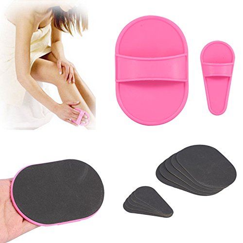 Smooth Away Hair Removal Pads, Plastic Hair Buffer Remover Tool with Abrasive Hair Removal Paper for Legs, Face, Armpits, Arms and Other Body Parts