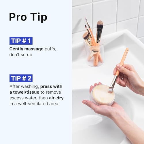 THE TOOL LAB Tool Cleansing Soap, Solid Cleansing Soap for Foundation Brushes Sponges & Puffs, Gentle Formula with Natural Ingredients, Removes Makeup & Buildup (2.65 Oz)