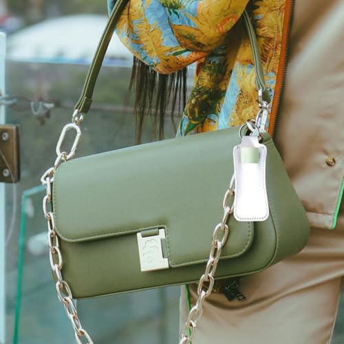 120 Pcs Sublimation Lipstick Holder Keychain with Key Ring Heat Transfer Blank Travel Keychain Small Items Organizer for Women Travel Supplies