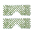 Jade Eye Mask, gemshan 2 Pcs Stone Eye Mask Hot or Cold Use, Green Jade Facial Eye Sleeping Mask