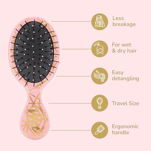 Wet Brush Mini Detangler Hair Brush, Peach