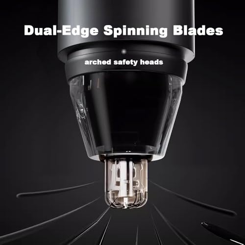 Ear and Nose Hair Trimmer Clipper for Men Women, USB Rechargeable Professional Painless Eyebrow & Facial & Ear & Nose Hair Trimmer, LED Display Dual Edge Blades for Easy Cleansing
