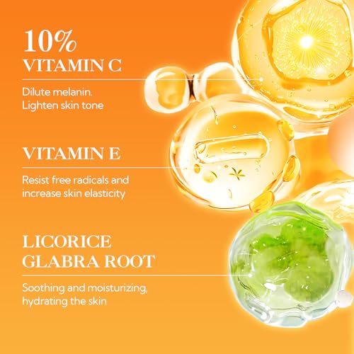 LANBENA Revolutionary Vitamin C Serum for Face, Illuminating Fcae Serum With Niacinamide, Brightening Anti-Aging Essence for Sensitive Skin, Non-Greasy, Reduces Dark Spots & Wrinkles (1.05 Oz)