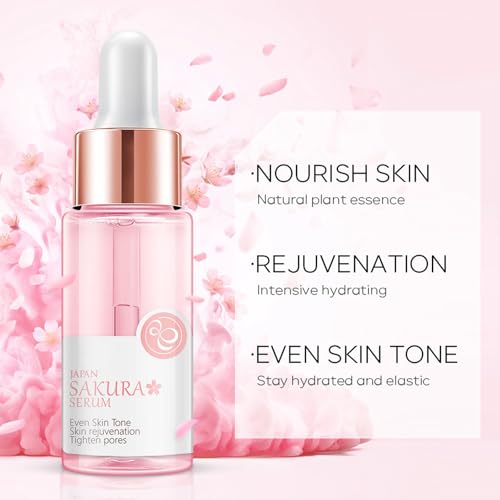 Sakura Skin Care Set, Skin Care For Teens 10-12, Travel Essentials Skincare Gift Set For Women - Cream, Serum, Eye Mask, Lip Mask, 5 Sleeping Mask, 5 Mud Mask, Hydrating Teen Skincare Kit