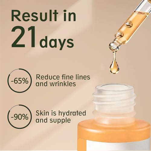 Anti-Wrinkle Serum 18% Active ? 10% Pro-Xylane, 1% Retinol, 5% Squalane & Peptide Complex for Firmer Skin, Smoother Fine Lines, Barrier Support
