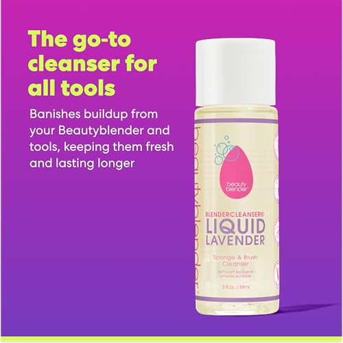 beautyblender¢ç | Blendercleanser¢ç Tool Wash | Lavender Purifying Liquid Soap | Hand, Sponge, Brush, Makeup Tool Cleanser | Lavender-Scented, Vegan, Paraben-Free, Sulfate-Free, 5 oz
