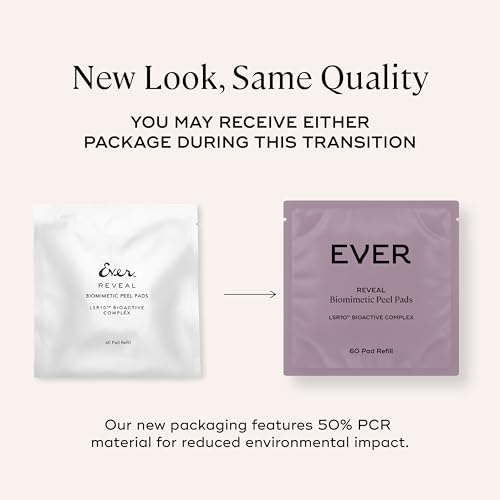 EVER Reveal 60-Pad Refill Biomimetic Peel Pads with LSR10 ? Daily Exfoliating Treatment (Azelaic + Caviar Lime)