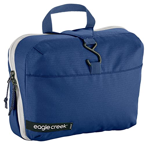 eagle creek Pack-It Reveal Hanging Toiletry Kit - Lies Flat or Hangs, with Hanging Hook and Tons of Pockets, Water-Resistant, Az Blue/Grey - One Size