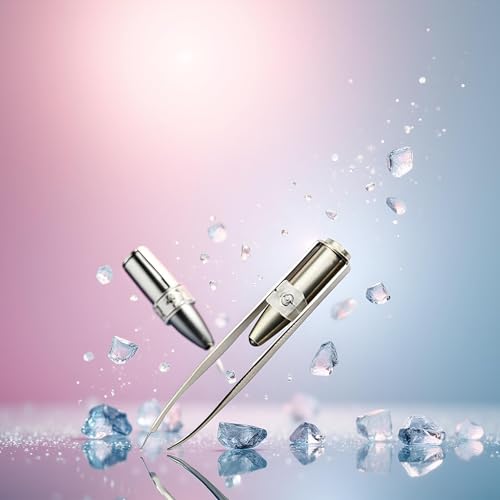 Silver Creative Led Light Eyelash Eyebrow Hair Removal Stainless Steel Make Up Tweezer and Practicality, Hair Removal Tweezers,Women's 8.8x0.8x1.6cm,