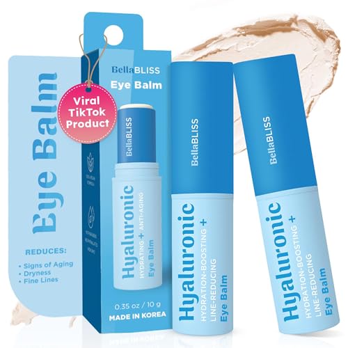 Bella Bliss Hyaluronic Eye Balm ? Hydrating Under Eye Cream for Fine Lines, Puffiness & Dryness ? Anti-Aging Formula ? With Hyaluronic Acid ? Made in Korea ? 0.35 oz / 10g ? Pack of 2