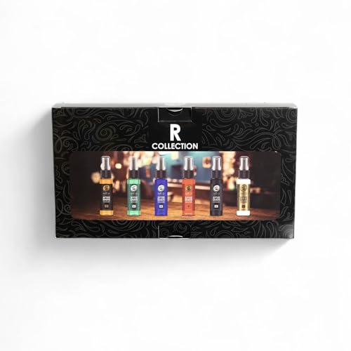 Rolda R Collection Aftershave for Men - 6 Full-Size After Shave Spray Tonic - Soothing Barber Essentials Skin Care with Long-Lasting Masculine Scents (6 ct)