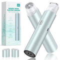 Bikini Trimmer for Women, Dual Head Face Shaver Body Hair Trimmmer, IPX7 Waterproof Womens Electric Razor for Legs, Lake Green