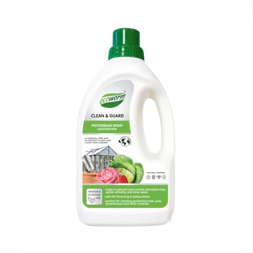 Ecoworm Organic Potassium Soap Concentrate ? Plant-Based Horticultural Formula | Natural Potassium Soap for Plants & Garden Care | Concentrated Organic Soap for Dilution (34 fl oz)
