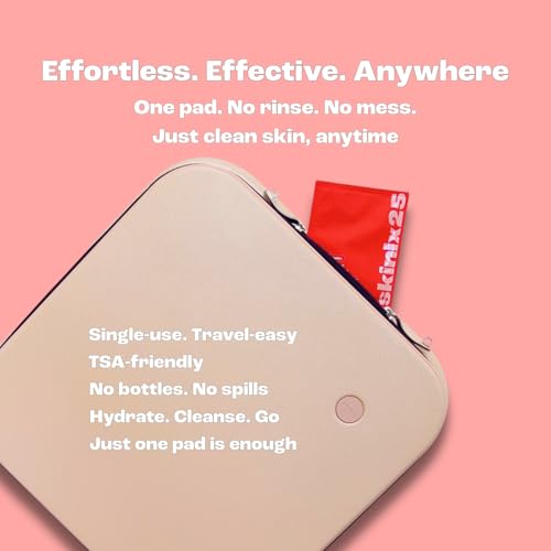 Hydracalm Facial Cleansing Pads ? 20 Individually Wrapped Cotton Wipes for Sensitive & Dry Skin | On-the-Go Face Wipes for Travel, Gym & Daily Skincare