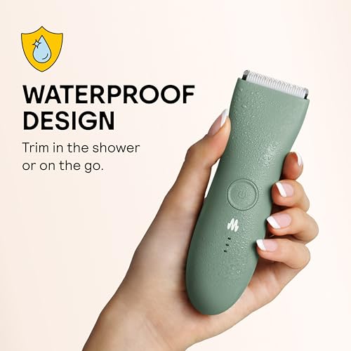 MANSPOT Manscape Groin & Body Hair Trimmer for Men, Electric Ball Pubic Trimmer Shaver,Manscape Kit with 4 Guard,Replaceable Ceramic Blade Heads,Waterproof Wet/Dry Shaver,90 Minutes Shaving