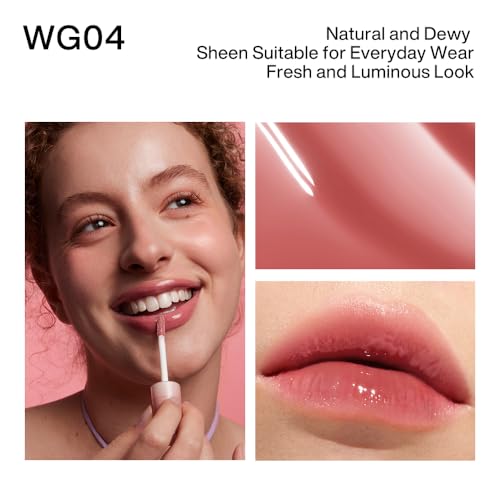 ITY Water Kiss Lip Gloss for Women, Deep Hydration Lip Plumper for Makeup, Lustrous Shine Lip Sheer for Natural Look, 6 Colors, Glossy Pigment, 3g in Rainy Rose