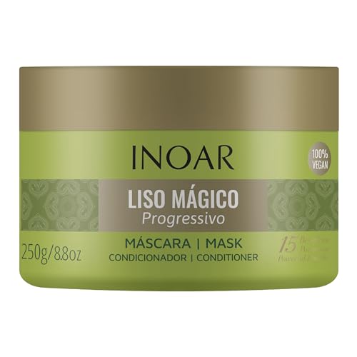 Inoar Liso M?gico Hair Mask with Jasmine Extract for Frizz Control & Deep Hydration, 6.7 oz
