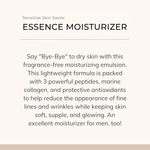 Le Mieux Essence Moisturizer - Peptide-Infused Facial Anti Aging Emulsion with Marine Collagen, Hexapeptide-8 & Hyaluronic Acid Base, Hygrating & Fragrance-Free (4.2 oz / 125 ml)