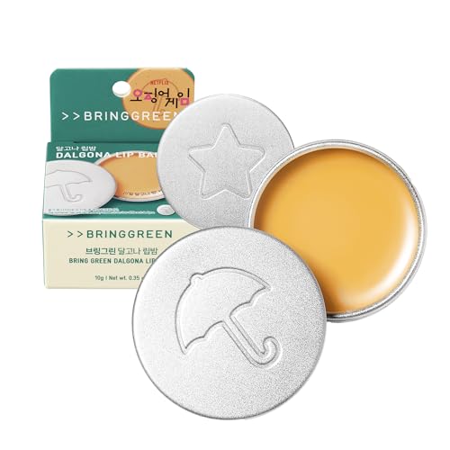 BRING GREEN Dalgona Lip Balm 10g, Shea Butter & Squalane, Hydrating Moisturizing Lip Care for Dry Chapped Lips