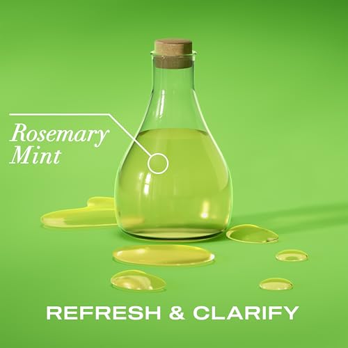 OGX Extra Strength Refreshing Scalp+Rosemary Oil Mint Dry Scalp Treatment, Peppermint & Witch Hazel Scalp Detox, Clarifying Leave-In,Help Remove Buildup,Refresh,Shiny Hair Finish,4 fl oz(Pack of 2)