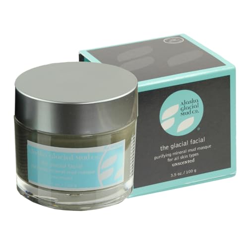 Alaska Glacial Purifying Mineral Mud Mask with Glacial Clay & Botanicals | Gently Detoxifies, Hydrates & Smooths | Anti-Aging Facial for Sensitive Skin ? Unscented, 3.5oz