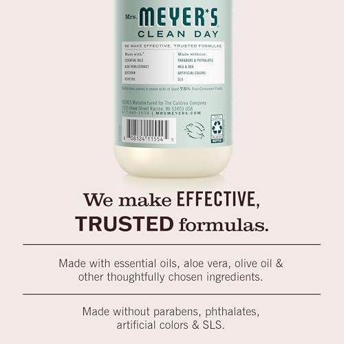 MRS. MEYER'S CLEAN DAY Hand Soap, Birchwood Scent, 12.5 Fl Oz Bottle - 3 Pack